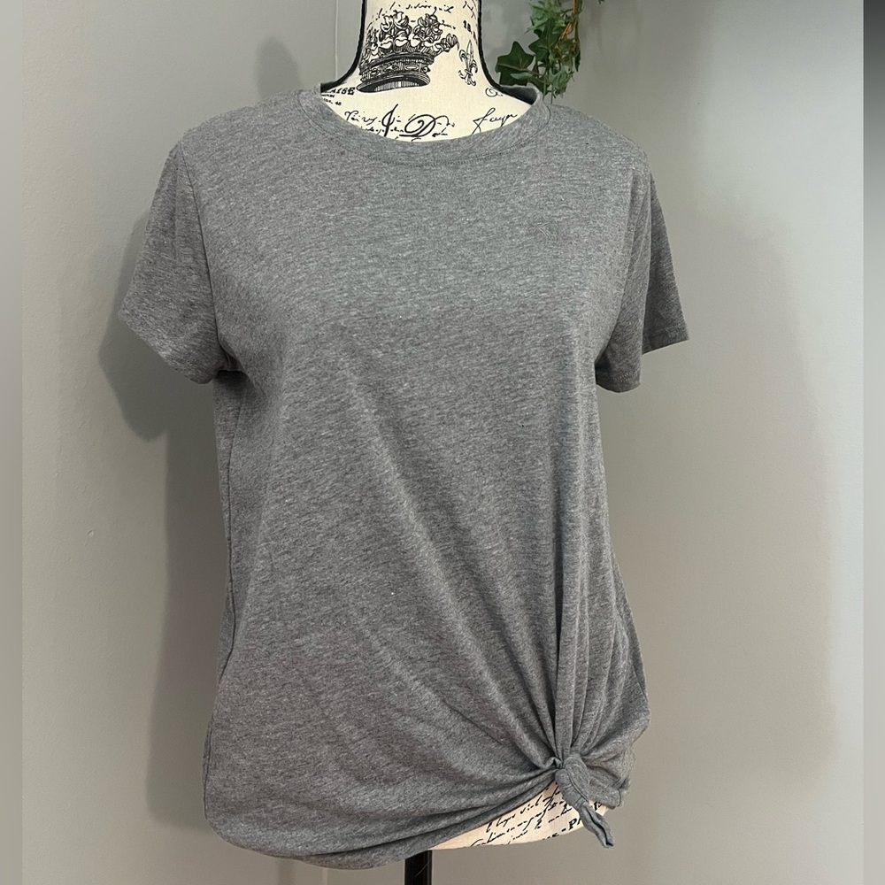 NWOT - Abercrombie Kids Girls Grey Tie-Front Top - Picture 2 of 7